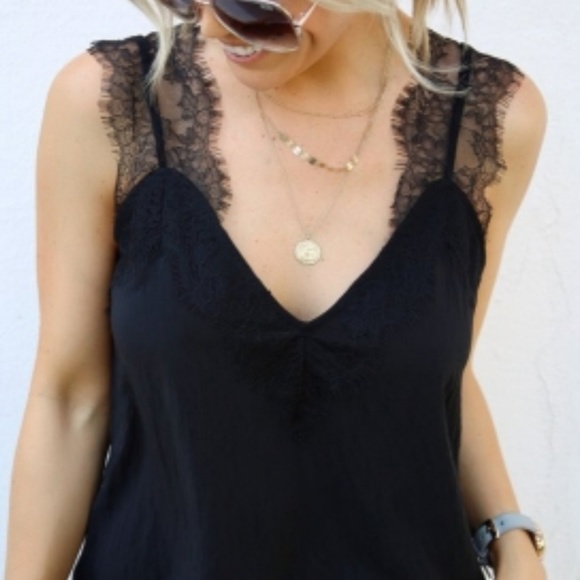 💫LAST 1!! Large 💫Stella Black lace V-neck Cami - Picture 3 of 3